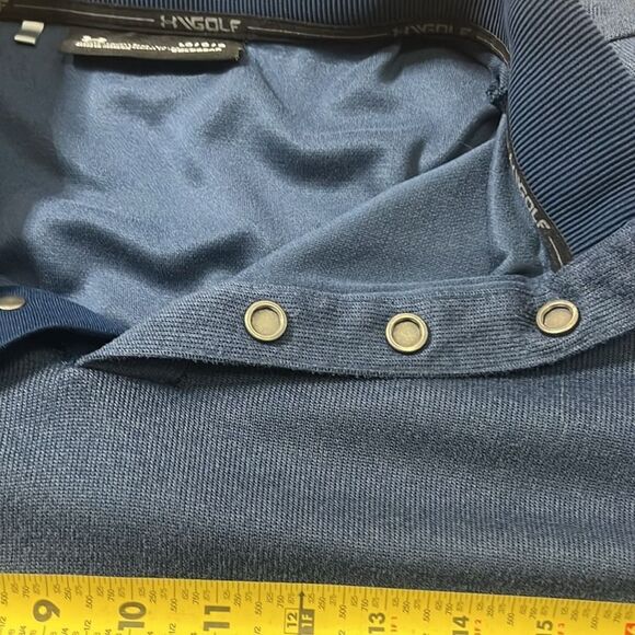 UNDERARMOUR GOLF LOOSE 1/4 ZIP SNAP LONG‎ SLEEVE GOLDGEAR SWEARER SIZE L - Picture 8 of 9